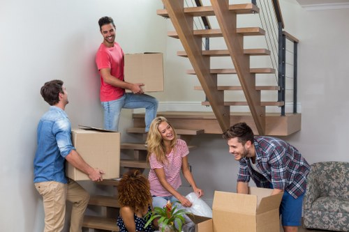 Removal team preparing a Belgravia home move
