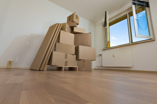 Removal team packing belongings for a Belgravia home move