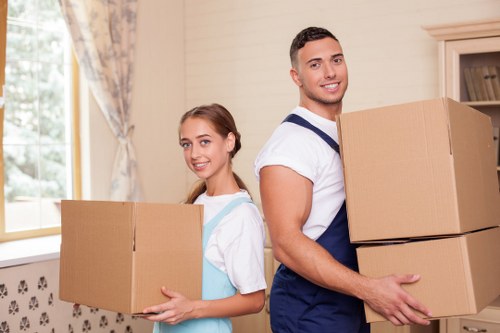 Specialist moving team handling fragile items for a Belgravia property