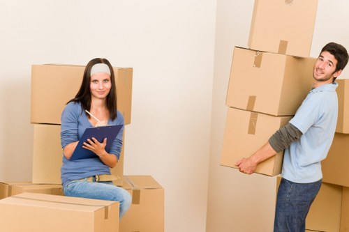 Furniture being loaded into a removal van in Belgravia