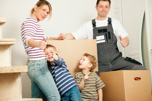Local Belgravia movers preparing fragile items for transport